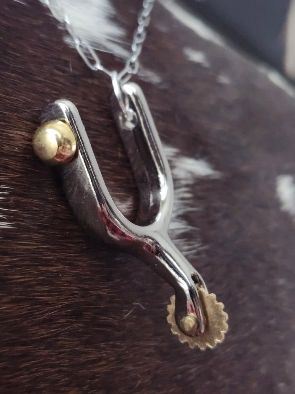 Stainless Steel Spur Necklace